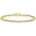 Vermeil (24k Gold over Sterling Silver) Simulated Diamond cz Tennis Bracelet