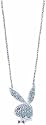 Clear and Pink Bunny 16 inch Necklace with Extender