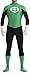 Seeksmile Unisex Green and Black Lantern Spandex Hoodless Morph Catsuit (Large, Green)