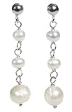 White Freshwater Cultured Pearl Sterling Silver Post Earrings