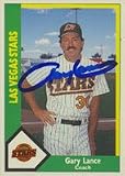 Gary Lance, Las Vegas Stars - Padres Affiliate, 1990 CMC Autographed Card