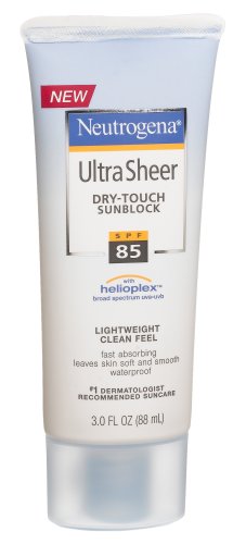 Neutrogena Ultra Sheer Dry-Touch Sunblock, SPF-85, 3-Ounce Tubes (Pack of 2)