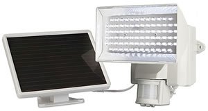 MAXSA Innovations 40225 Solar-Powered Motion-Activated 80 LED Security Floodlight