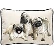 Fiddler's Elbow Pug Puppies Leslie Anderson Designer Decorative Dog Pillow