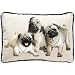 Fiddler's Elbow Pug Puppies Leslie Anderson Designer Decorative Dog Pillow