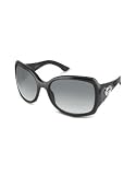 Gucci - Gucci Interlocking Logo Round Oversize Plastic Sunglasses black/shaded grey