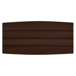 Chocolate Brown Satin Cummerbund