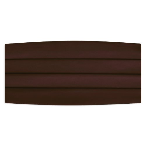 Chocolate Brown Satin Cummerbund