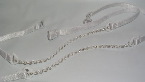White Rhinestone Replacement Bra or Camisole Straps