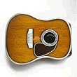 Acoustic Guitar Country Belt Buckle