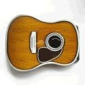 Acoustic Guitar Country Belt Buckle