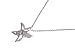 Sterling Silver CZ Necklaces - Starfish - Chain: 16-18" (adjustable) Height: 24mm