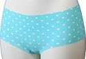 Ex-Store No VPL Spotty Hipster Shorts Knickers Aqua