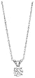 10k Choice of White or Yellow Gold Round Diamond Solitaire Pendant (1/10 ct, J-K Color, I2-I3 Clarity)