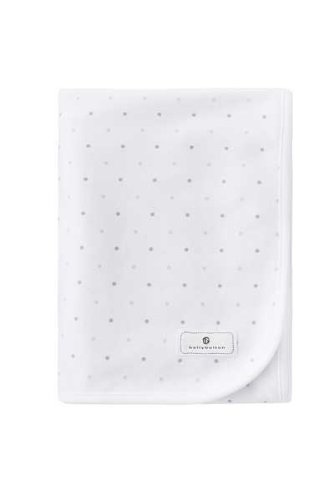 bellybutton 4323-4-00 - Jerseydecke, white with blue dots, 80 x 80 cm Preisvergleich