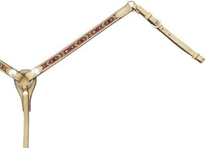 Saddlesmith of Texas Thunderbird Breastcollar - Natural Gold - Horse