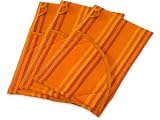 Rachael Ray Orange Stripe Moppine Oven Mitts Set of 3