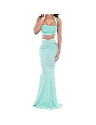 Sexy Halter Sleeveless Mermaid Prom Dress 
