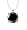 10k White Gold Round Black Diamond Solitaire Pendant Necklace (1.50 ct), 18