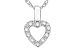 Childrens Diamond 14K White Gold Heart Pendant w/Chain