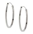 Ladies Hoop Earrings w/ Hinge Post 3.7 Grams in 925 Sterling Silver