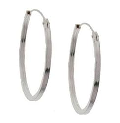 Sterling Silver Hoop Earrings 3.7 Grams w/ Hinge Post