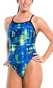 Speedo Women's Big City Overall Print Flyback Racing Suit