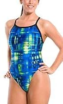 Speedo Women's Big City Overall Print Flyback Racing Suit