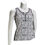Tail Tennis Shades Print Zipper Tank (COLOR: Pink/Gray, SIZE:Large)