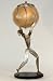 Metal Sculpture Man Holding Lit Ball Table Lamp