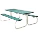 Leisure Time Commercial Injection-Molded Picnic Table with Steel Frame - 72in.L, Green, Model# 25067