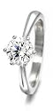 0.50 Carat G/SI1 Diamond Platinum Solitaire Engagement Ring