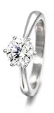 060 Carat Jsi2 Diamond Solitaire Engagement Ring 18k White Gold Size K