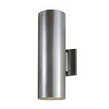 2 Light Wall Fixture Bronze Finish on Aluminum Cylinder - Exterior