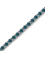 5 CT Blue Diamond Bracelet 14K White Gold