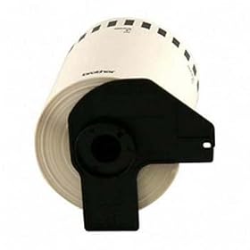Continuous Length Paper Label Tape For Ql-1050, 4In X 100Ft Roll, We by Brother