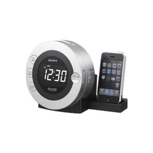 Sony ICFCD3iP CD Clock Radio for iPod and iPhone (Silver)