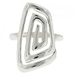 Ladies Spiral Sterling Silver Ring Solid 925