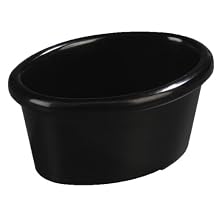 Carlisle S31203 Black 3 Oz. Oval Ramekin (Case of 48)