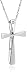 Sterling Silver Cubic Zirconia Accent Cross Pendant, 18
