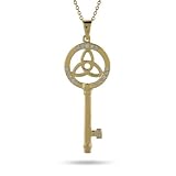 Gold Vermeil CZ Celtic Trinity Knot Key Pendant