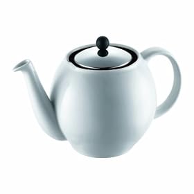Bodum - 1862-03P - Shin Cha - Th�i�re � Piston - Porcelaine - Filtre / Couvercle en Inox Brillant - 0,5 L