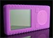 PURPLE Premium Ribbed Silicone Skin Cover for Microsoft Zune II 4GB/8GB with FREE Lanyard