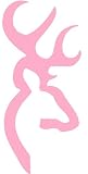 Deer Buckmark Browning Gun Logo- Car, Truck, Notebook, Vinyl Decal Sticker #2512 | Vinyl Color: Soft Pink