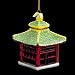 GLASS PAGODA ORNAMENT - 3.75