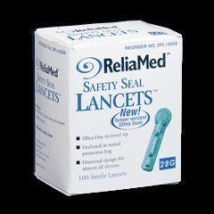 Reliamed Safety Seal Lancets 28g - Box of 100