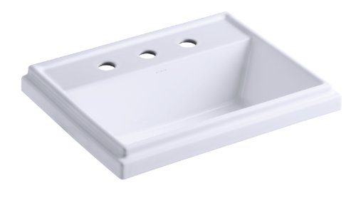 KOHLER K-2991-8-0 Tresham Rectangle Drilling White