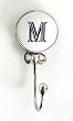 Monogram Ceramic Wall and Jewelry Hook - M Monogram Ceramic Wall and Jewelry Hook - M
