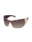 Christian Dior Diorito 2 - Top Signature Bar Metal Shield Sunglasses gold horn/shaded brown