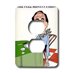 Londons Times Funny Panel Hollywood Cartoons - The Full Monty Python - Light Switch Covers - 2 plug outlet cover